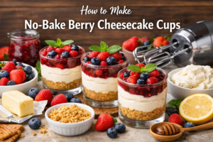 🍓🍰 How To Make No Bake Berry Cheesecake Cups – A Delightfully Irresistible Power Dessert