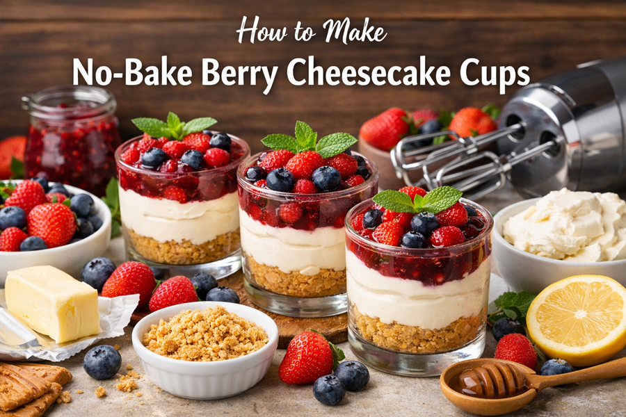 No Bake Berry Cheesecake Cups
