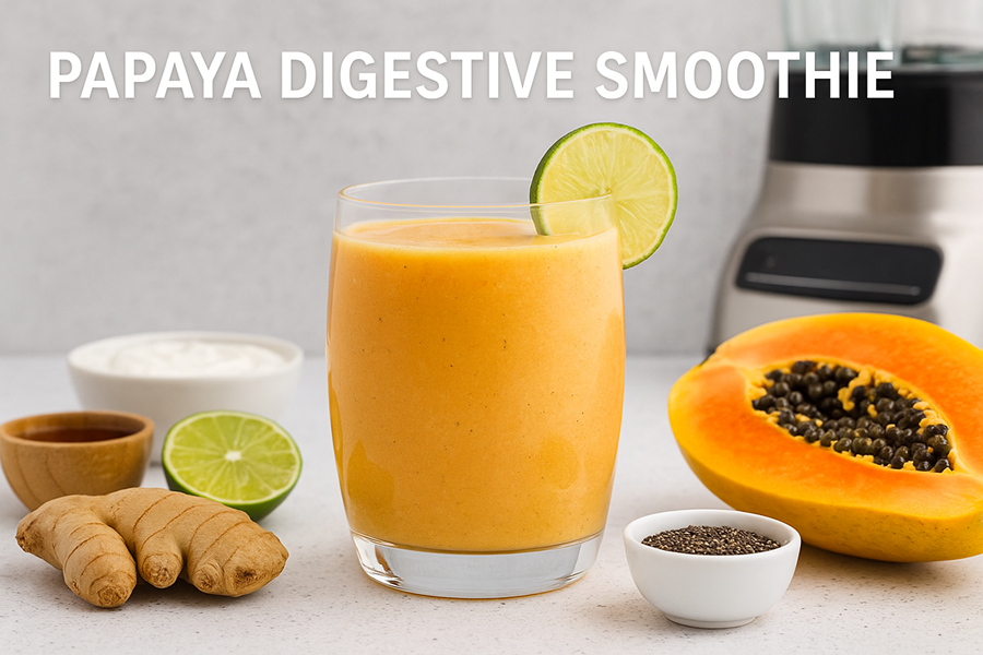 How to make Papaya Digestive Smoothie