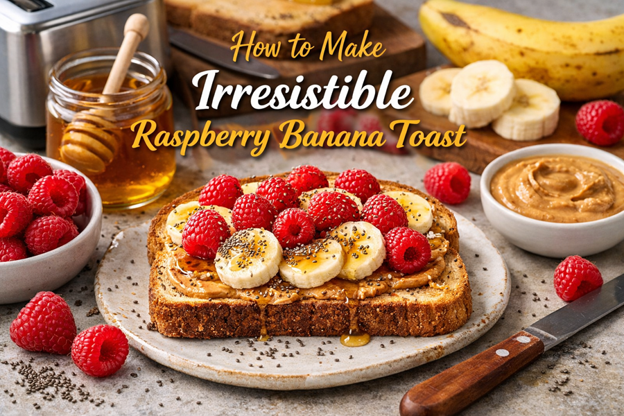 Raspberry Banana Toast