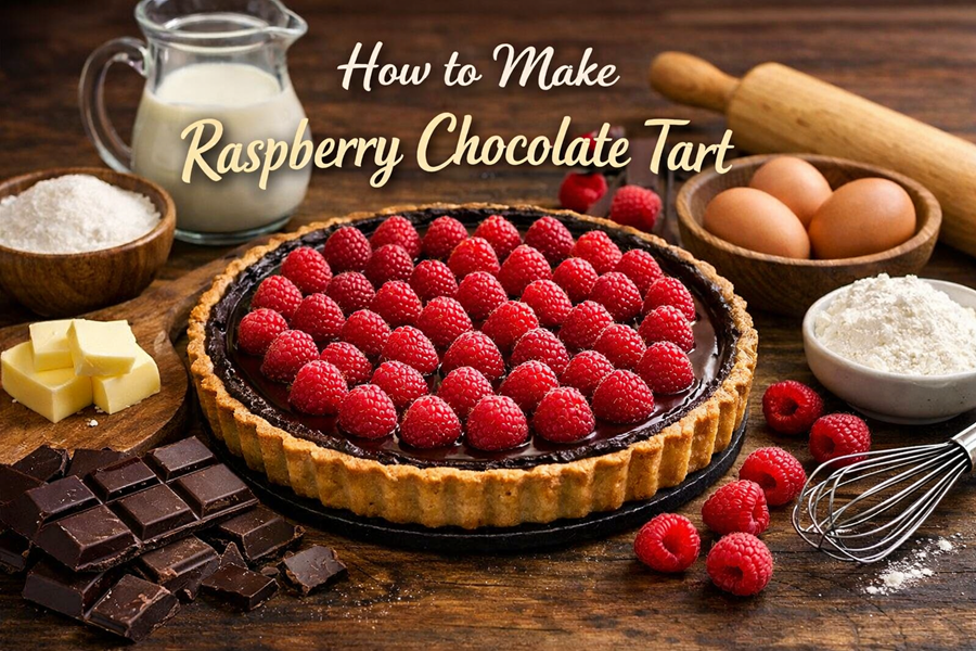 Raspberry Chocolate Tart