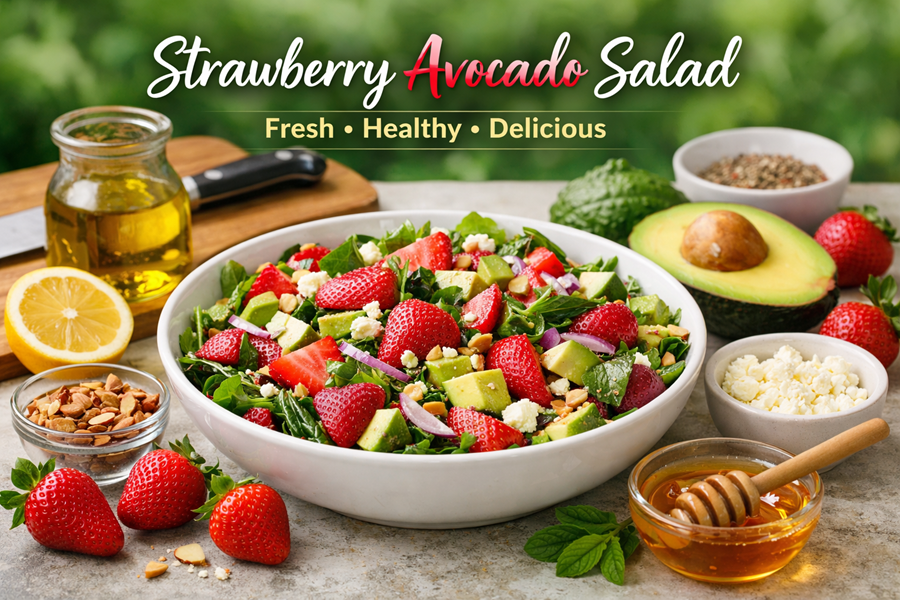 Strawberry avocado salad