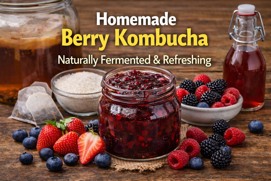 How to make berry kombucha