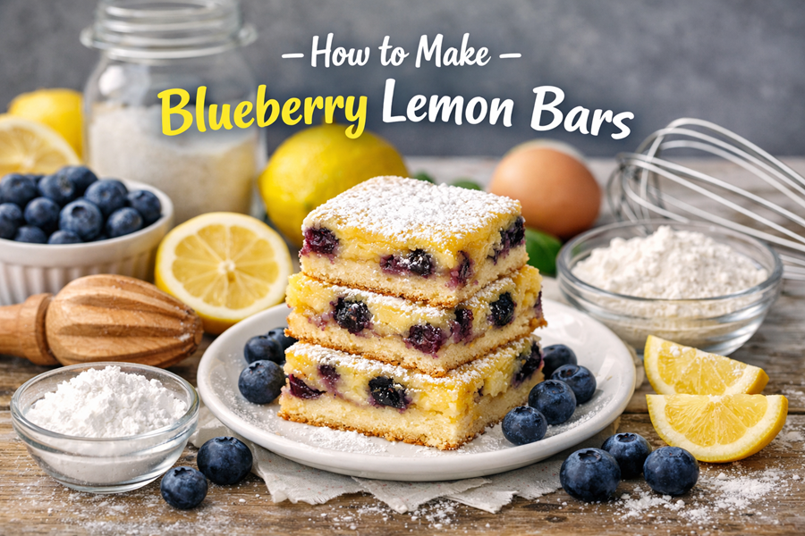 How to make blueberry lemon bars