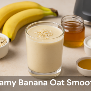 creamy banana oat smoothie