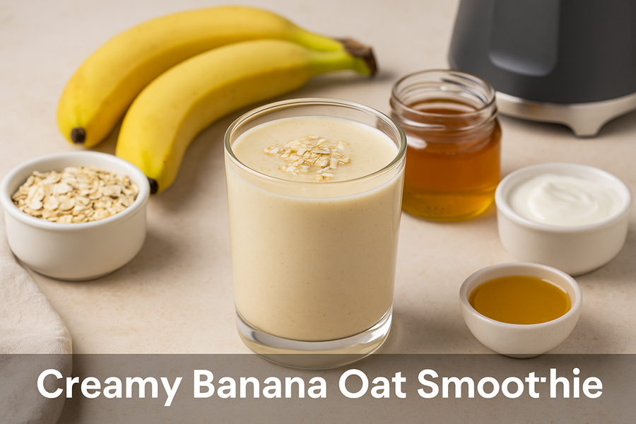 creamy banana oat smoothie