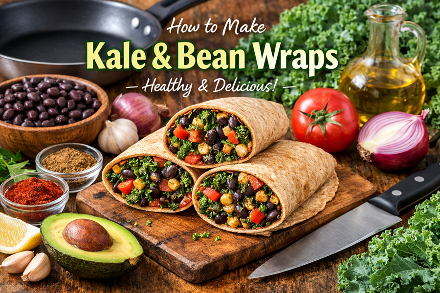 How to make kale and bean wraps