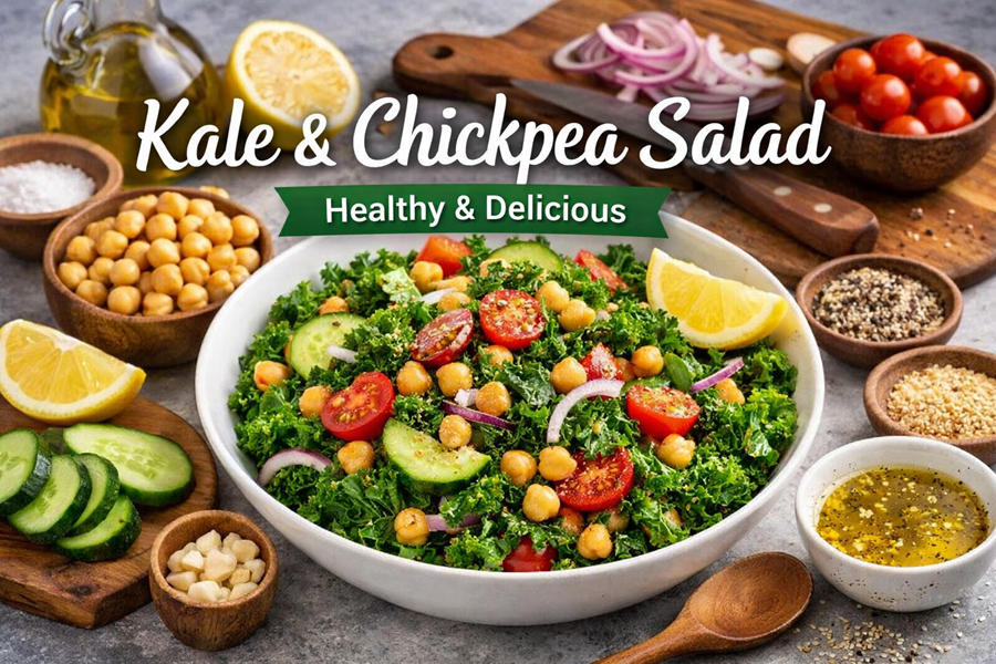 kale and chickpea salad