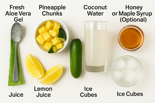 Ingredients for Aloe Vera Hydration Smoothie