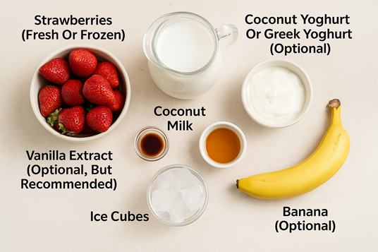 How To Make Strawberry Coconut Smoothie: A Refreshing & Powerful Tropical Delight 🍓🥥 2 healthy strawberry smoothie