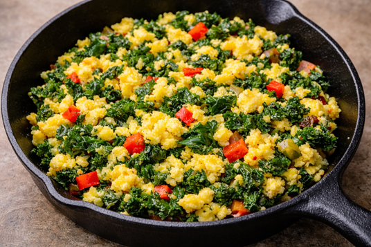 How To Make Kale Breakfast Scramble: A Joyful Power-Packed Morning Favorite 🥬🥚 4 scrambled eggs with kale