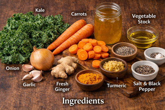 How To Make Kale And Carrot Ginger Soup – A Powerful, Comforting, Feel-Good Bowl 🥕🥬✨ 2 carrot ginger soup recipe