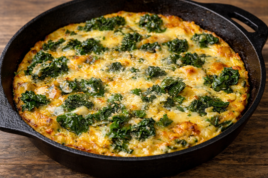 baked kale frittata