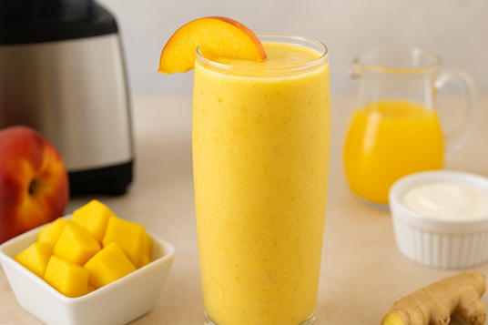 How To Make Mango Peach Glow Smoothie: The Ultimate Energising & Powerful Recipe 🥭🍑✨ 4 mango peach smoothie