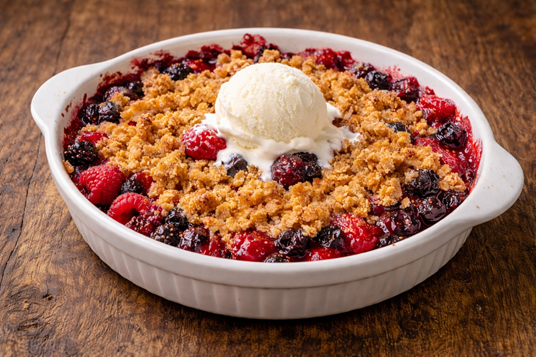 easy mixed berry crumble recipe