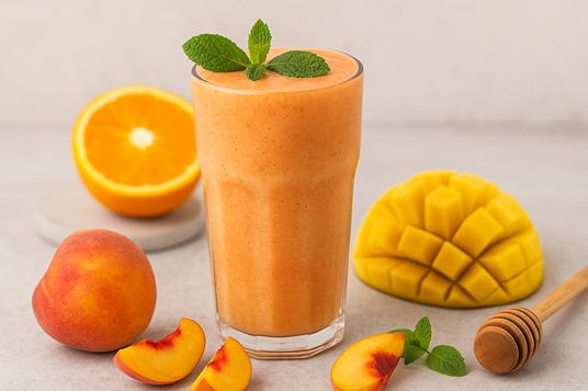 How To Make Peach Mango Refresh Smoothie For A Joyful, Energising Day 🍑🥭 | Ultimate Guide 4 Refreshing mango smoothie