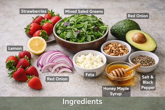 healthy strawberry avocado salad