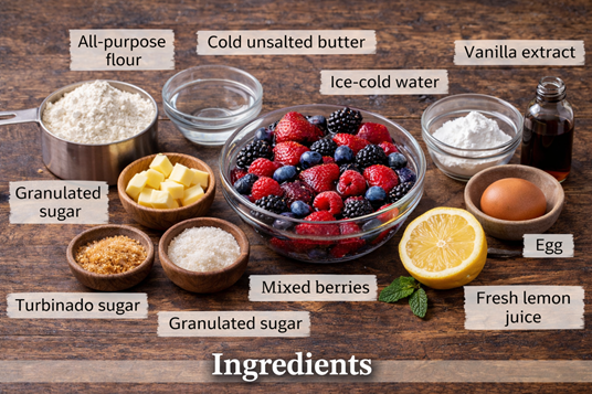 rustic berry dessert