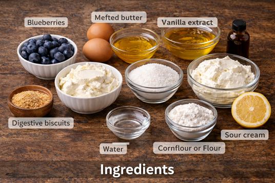 homemade blueberry cheesecake