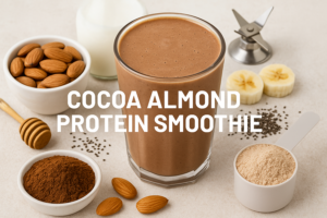 How To Make A Powerful And Delicious Cocoa Almond Protein Smoothie🌿🍫