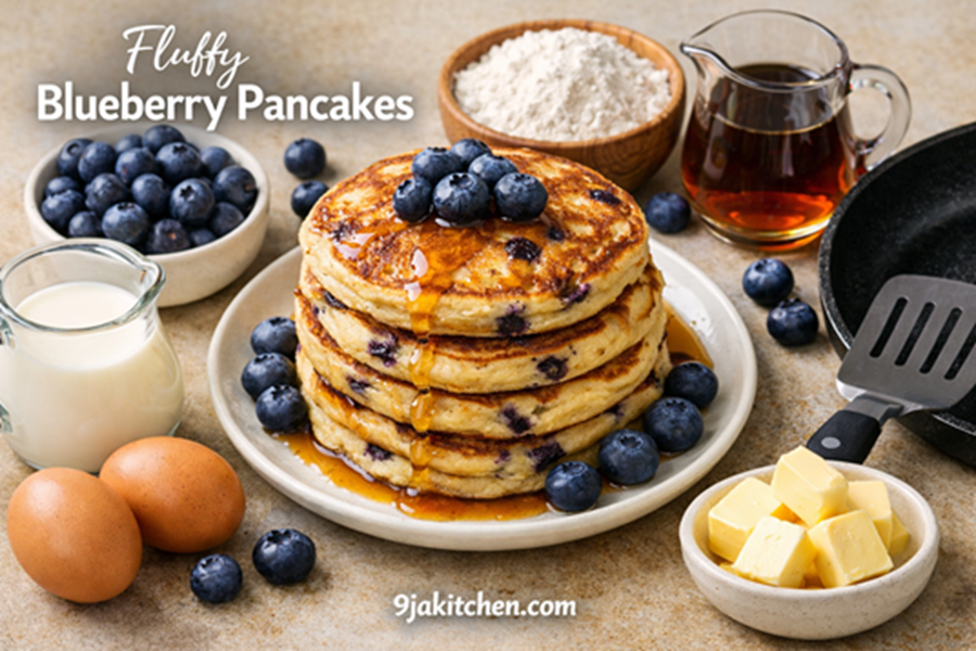 How to make blueberry pancakes
