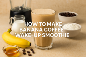 How To Make Banana Coffee Wake-Up Smoothie For An Energising Morning Boost ☕🍌✨