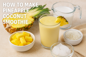 How To Make A Pineapple Coconut Smoothie🍍 (Delicious & Powerful Energy Boost)