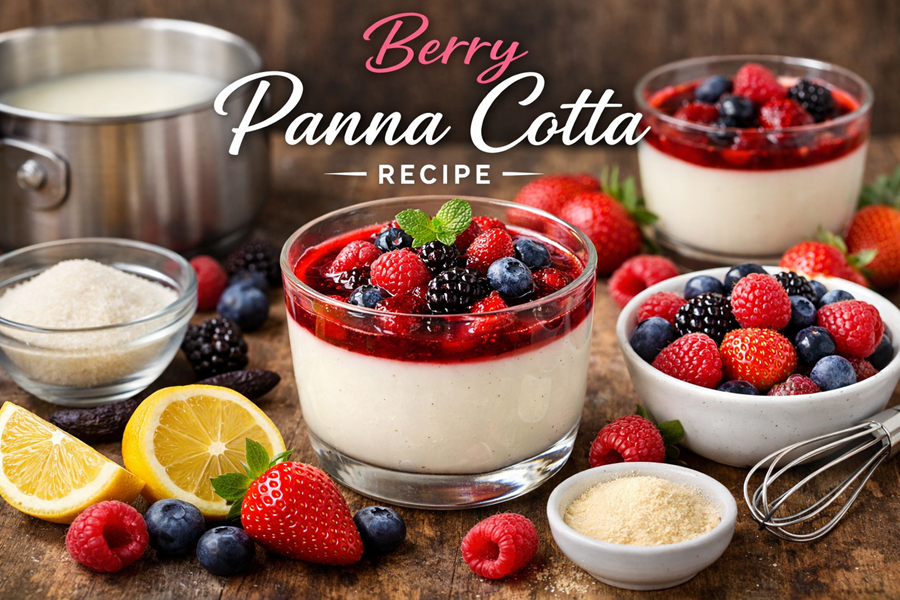 how to make berry panna cotta