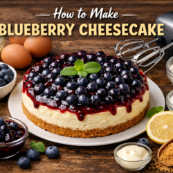 easy blueberry cheesecake