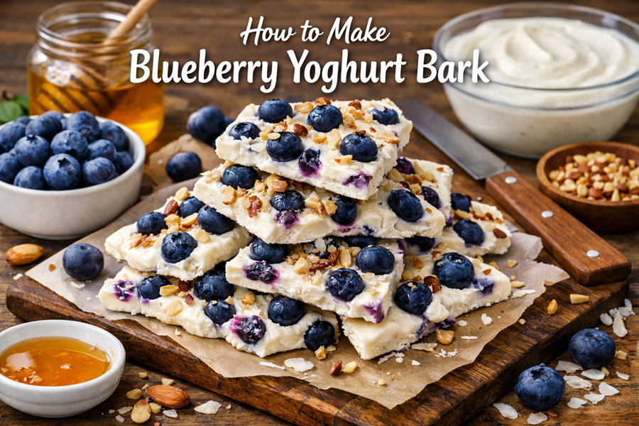 blueberry yoghurt bark