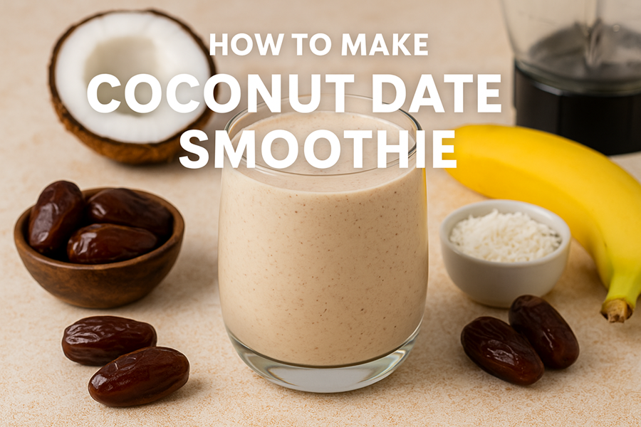 how to make coconut date smoothie