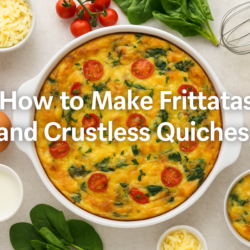 how to make frittatas and crustless quiches