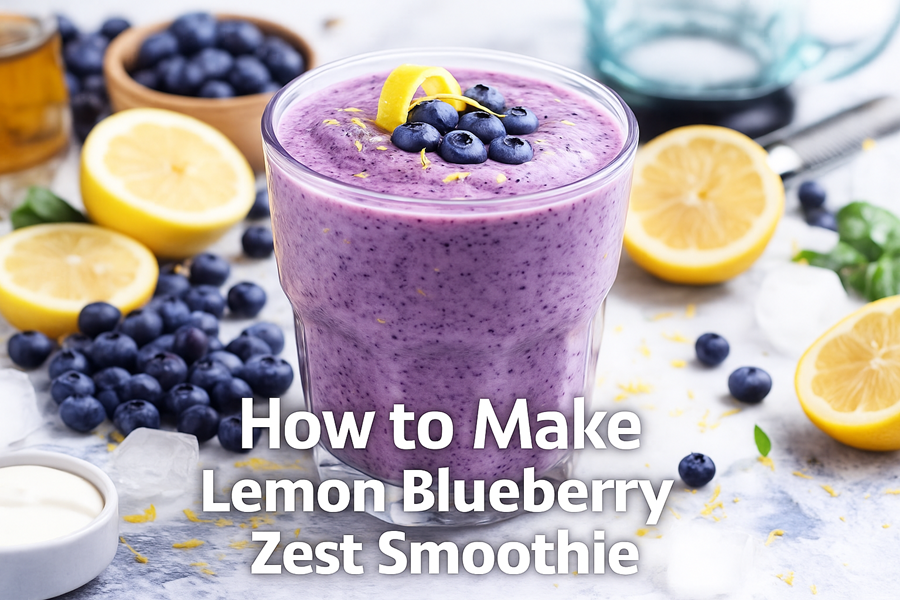 how to make lemon blueberry zest smoothie