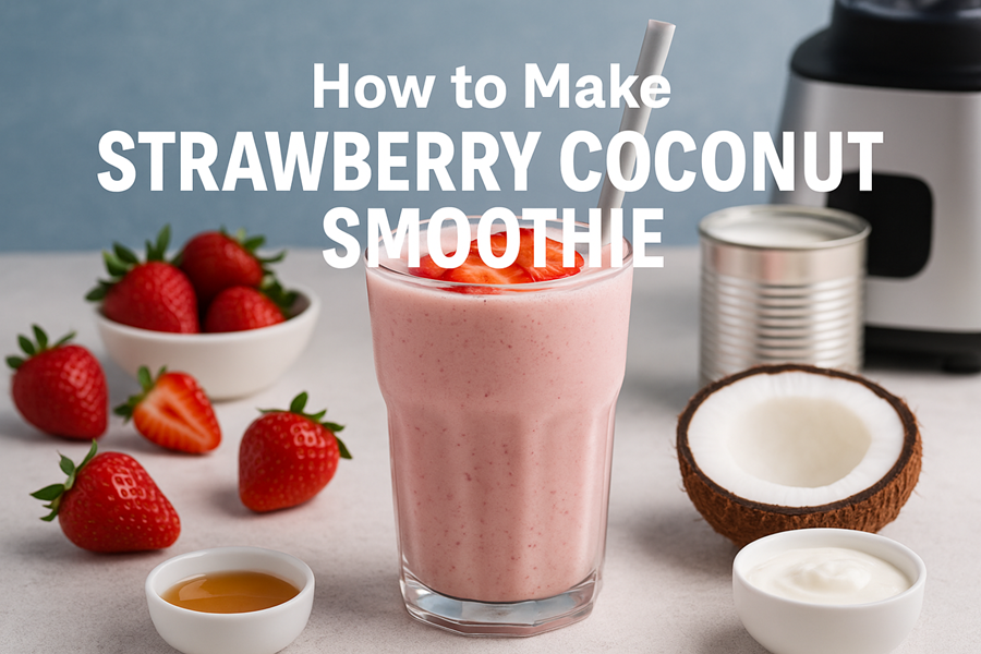 how to make strawberry coconut smoothie