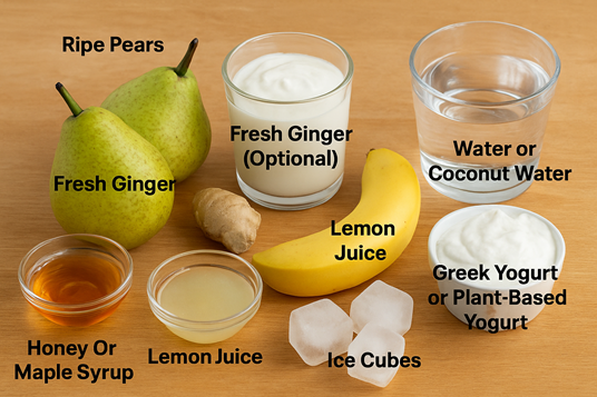 How To Make Pear Ginger Immunity Smoothie For A Powerful And Energizing Boost🍐✨ 2 pear smoothie recipe