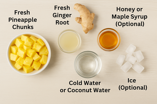 How To Make Pineapple Ginger Booster For A Powerful, Refreshing Wellness Lift🍍✨ 2 pineapple ginger booster ingredients
