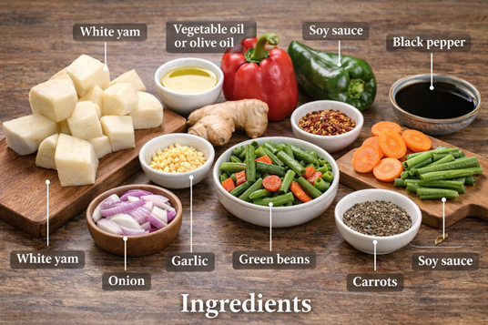 Nigerian yam stir-fry recipe
