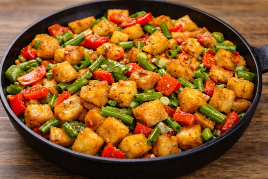 easy yam stir-fry meal