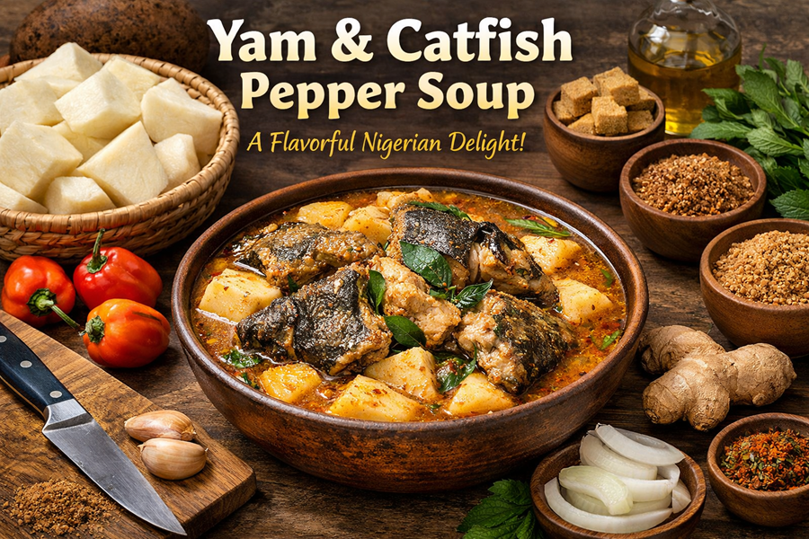 Yam And Catfish Pepper Soup