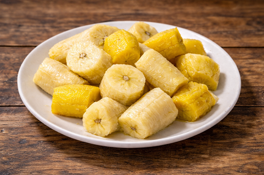 Nigerian boiled plantain