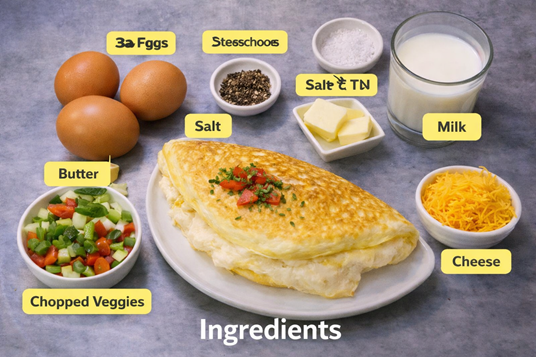 How To Make Fluffy Omelette – The Delicious Breakfast Power Guide🍳 2 easy breakfast recipe