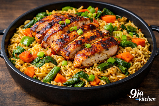 grilled chicken noodles recipe