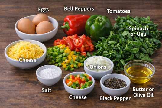 homemade omelette with cheese.