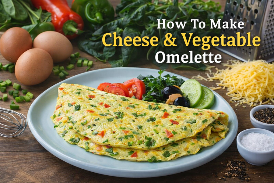 Cheese And Vegetable Omelette