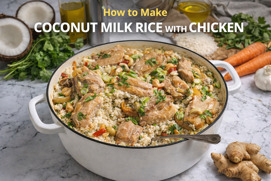 Coconut Milk Rice With Chicken