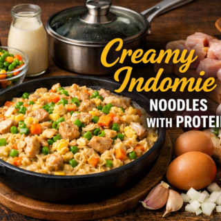 Creamy Indomie Noodles With Protein