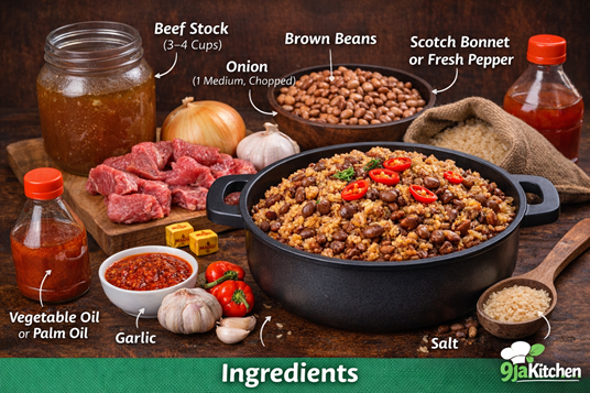 How To Make Delicious Beef-Stock Rice And Beans🍲 2 Nigerian rice and beans recipe