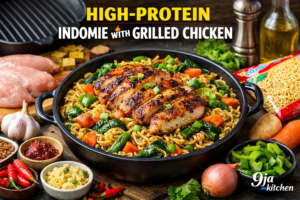 How To Make Delicious High-Protein Indomie With Grilled Chicken🍜🔥