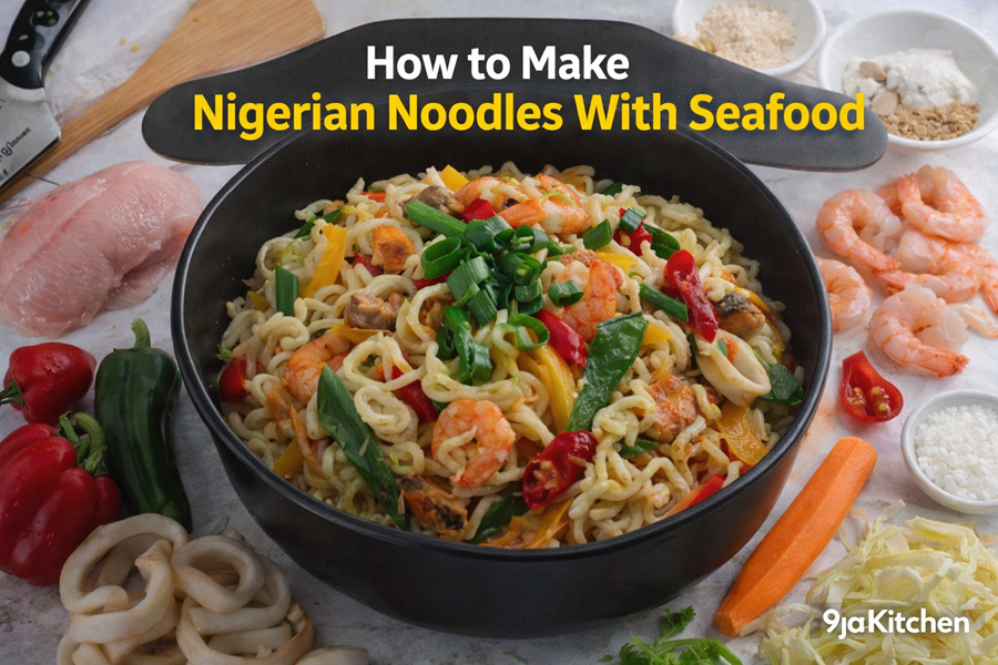 Nigerian Noodles With Seafood