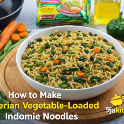Nigerian Vegetable-Loaded Indomie Noodles
